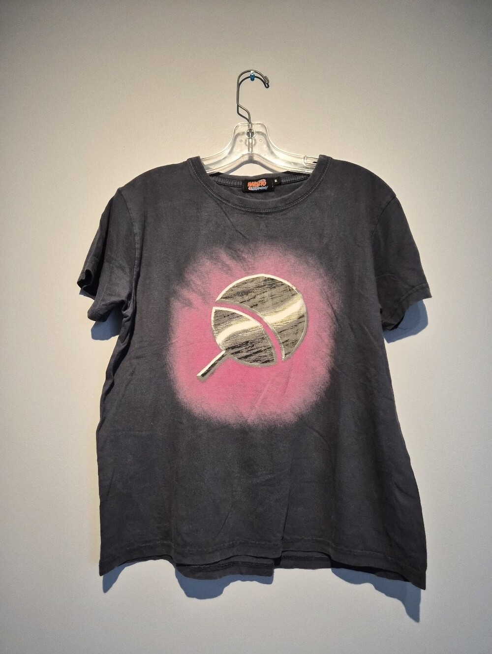 Vintage Naruto Shippuden Black Graphic T-Shirt | Size Medium